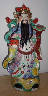Chinesische Porzellan Götter Shou Lu o Fu