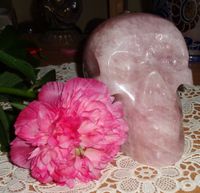 Rosenquarz Kristallschädel aus Brasilien 2,6 kg