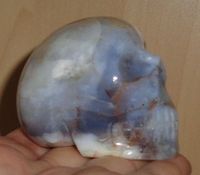 Blauer Chalcedon Kristallschädel Brasilien 180 g