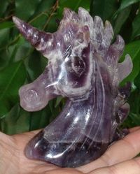 kleines Chevron Amethyst Einhorn 222 g