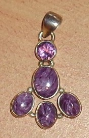 Anhänger Charoit Amethyst 925 Silber