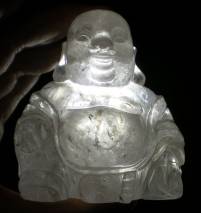 Bergkristall Buddha Figur