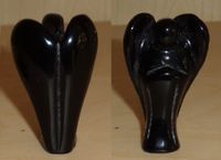 schwarzer Obsidian Engel 30 g 5 cm