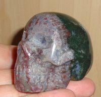 Moosachat Kristallschädel 145 g