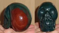 rotgrüner Indischer Achat Kristallschädel 250 g
