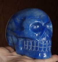 großer blauer Aventurin Kristallschädel 575 g