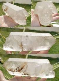 Bergkristallschädel mit Spitze ca. 1,04 kg