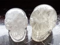 Bergkristall und Citrin Kristallschädel Brasilien 1,57 kg