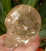 Citrin Kristallschädel aus Brasilien ca. 300 g