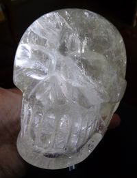 großer Citrin Kristallschädel 1,57 kg Brasilien