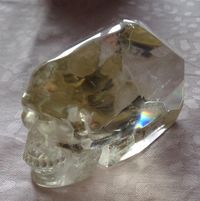 lemurischer Citrin Kristallschädel 500 g