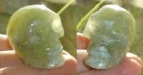 grüner Jade Kristallschädel