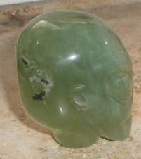 Nephrit Jade Kristallschädel