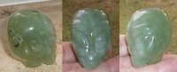 grüner Jade Kristallschädel Alien