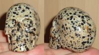 kleiner Dalmatiner Jaspis Kristallschädel 90 g