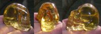 goldener Obsidian Kristallschädel