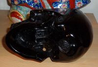 großer schwarzer Obsidian Kristallschädel 2,23 kg