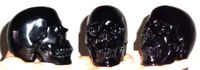 schwarzer Obsidianschädel 670 g