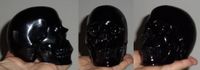 schwarzer Obsidian Kristallschädel 670 g