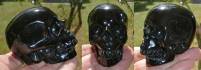 schwarzer Obsidian Kristallschädel ca. 225 g