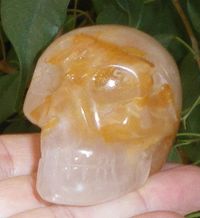 Golden Healer Kristallschädel aus Brasilien ca. 130 g Heilung