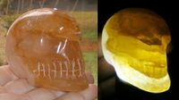 Golden Healer Kristallschädel aus Brasilien ca. 230 g