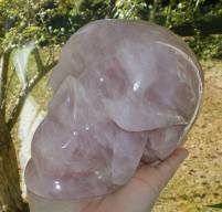 Rosenquarz Kristallschädel aktiviert energetisiert 2,6 kg
