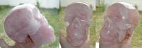 Rosenquarz Kristallschädel energetisiert 2,6 kg Brasilien
