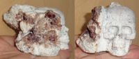 Spessartin Granat mit Gestein Kristallschädel 215 g