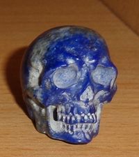 blauer Lapislazuli Kristallschädel 18 g