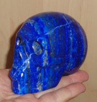 blauer Lapislazuli Kristallschädel 580 g