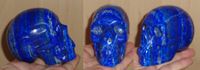 blauer Lapislazuli Kristallschädel 580 g