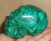 grüner Malachit Kristallschädel 488 g