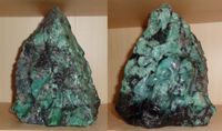 sehr großer Smaragd in Matrix Kristallschädel 3 kg
