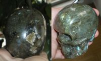 Labradorit Kristallschädel ca. 360 g