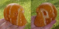 Orangencalcit Kristallschädel ca. 200 g
