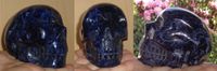 dunkelblauer Sodalith Kristallschädel Brasilien 260 g
