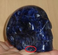 blauer Sodalithschädel 260 g