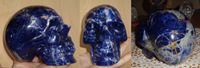 großer blauer Sodalith Kristallschädel 1,23 kg