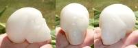 weißer Marmor Kristallschädel 90 g